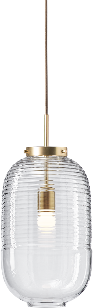 Lantern Pendant Clear / Light Patina Brass - Brass (960x1281), Png Download