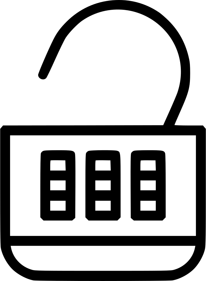 Combination Lock Open - Lock Pick Icon (718x980), Png Download