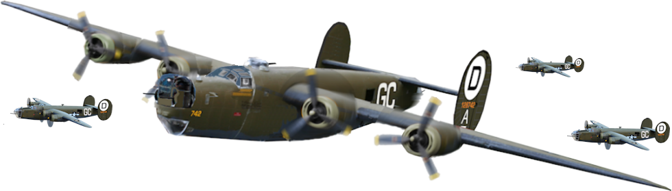 B 24 Airplane Photo B 24 Airplane Photo - Bomber Plane Ww2 Png (980x279), Png Download