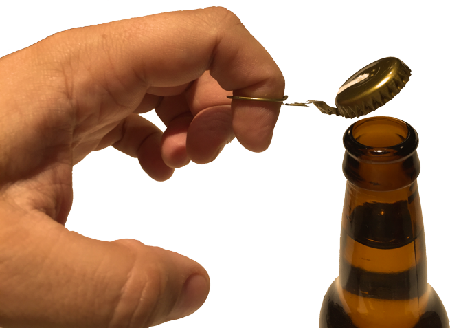 Easy Pull Bottle Caps Allow Access To Your Homebrew - Beer Bottle (655x477), Png Download