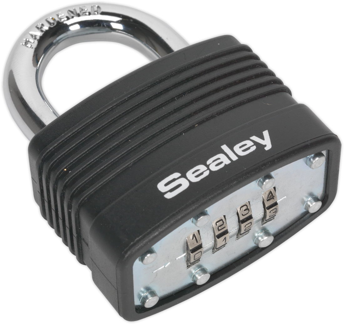 Loading Zoom - Sealey Pl302c - Steel Body Combination Padlock 46mm (1200x1200), Png Download