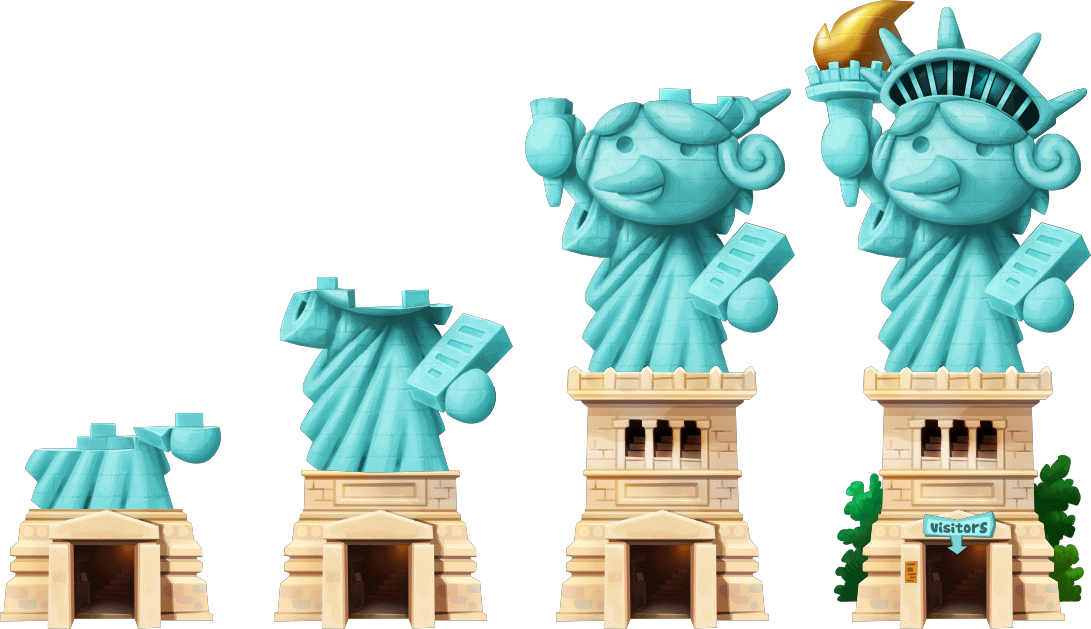 Ny Special Statue Of Liberty Level 1to4 - Statue Of Liberty Happy (1091x629), Png Download