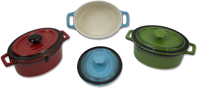 Kitchen Collection 2 Servings Oval Ceramic Casserole (700x466), Png Download