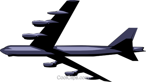 B52 Bomber Royalty Free Vector Clip Art Illustration - B 52 Bomber Clipart (480x270), Png Download