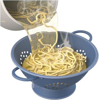 Bowl-shaped Strainers With Base - Spaghetti Aglio E Olio (360x360), Png Download