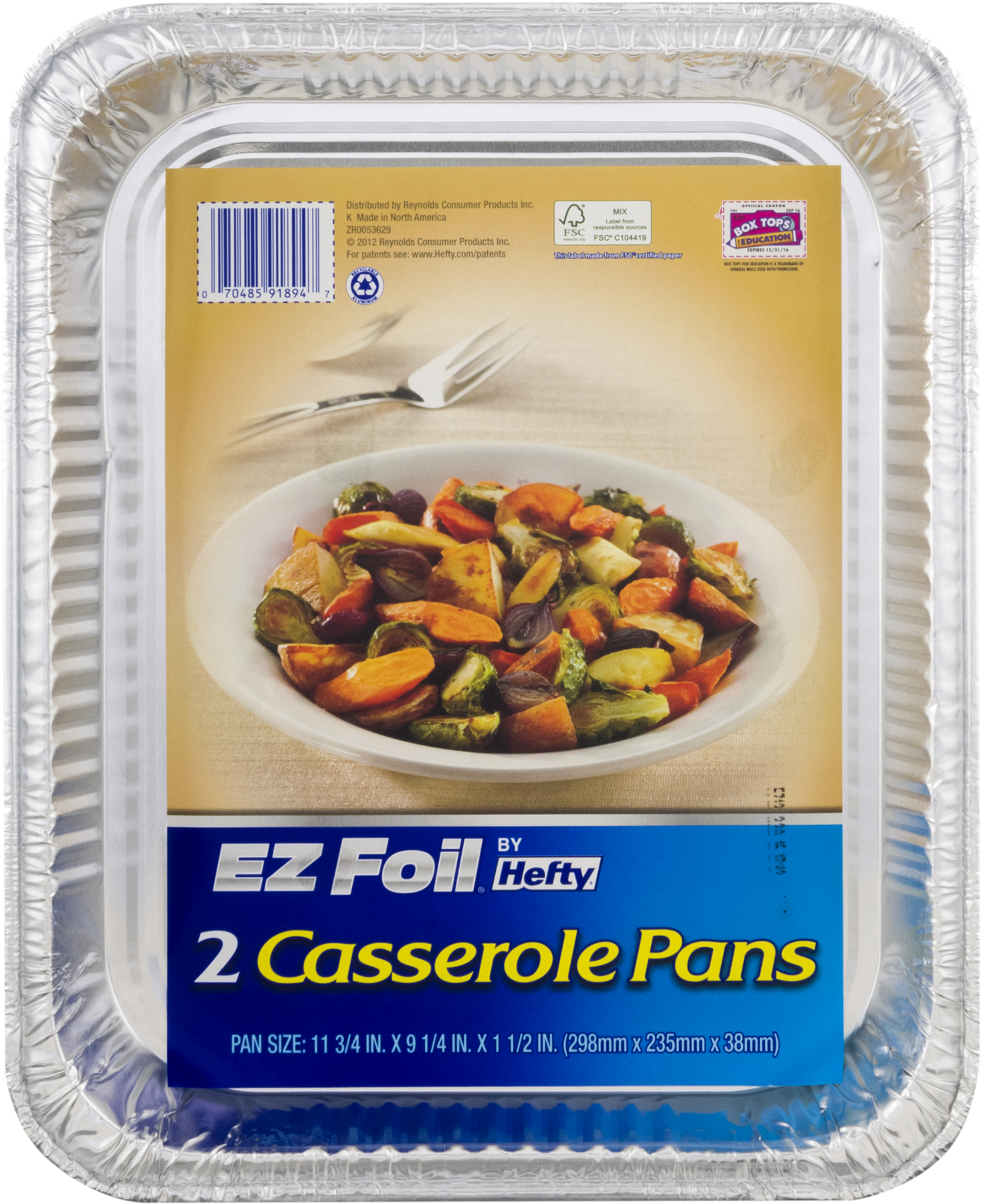 Hefty Ez-foil Casserole Pan, 2 Ct - Ez Foil Casserole Pans - 2 Pans (1800x1800), Png Download