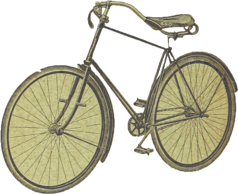 Vintage Victorian Bike - Bicycle (1203x952), Png Download