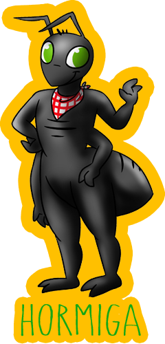 Hormiga Badge - Cartoon (240x500), Png Download