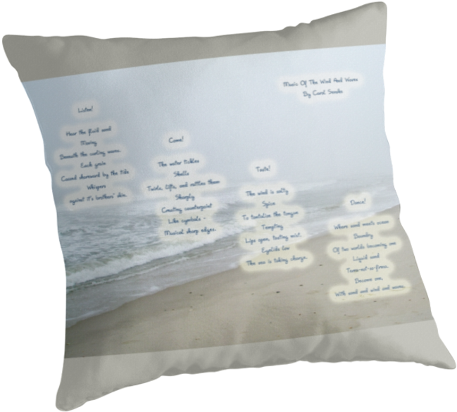 Where Sand Meets Ocean - Throw Pillow (875x875), Png Download