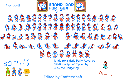 Image - Mario Party Advance Mario Sprite (468x312), Png Download