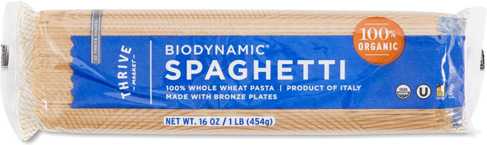 Organic Biodynamic Whole Wheat Spaghetti - Spaghetti (1200x1200), Png Download