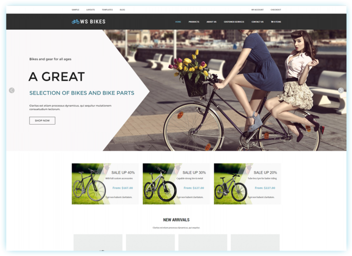 Ws Bikes Is Responsive Vintage And Straightforward - Online Advertising (740x600), Png Download