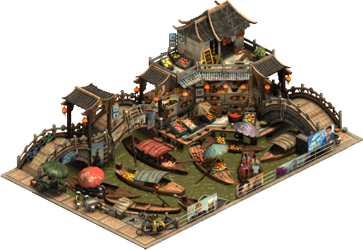 Floating Market - Forge Of Empires Aqueduct (515x355), Png Download