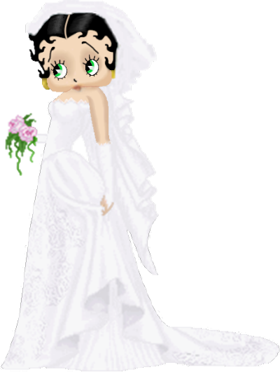Betty Esta Hermosa Con Su Vestido De Novia - Betty Boop (400x531), Png Download