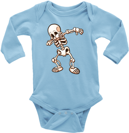 Dabbing Skeleton Baby Short\long Bodysuit - Dizinga Lost Golf Ball Baby One Piece Long Sleeve - (480x480), Png Download