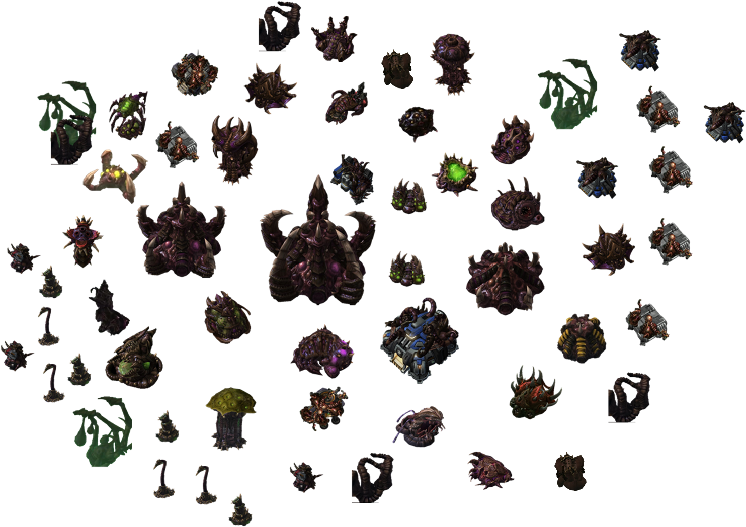 Zerg Hive Cluster - Wikia (1500x1073), Png Download