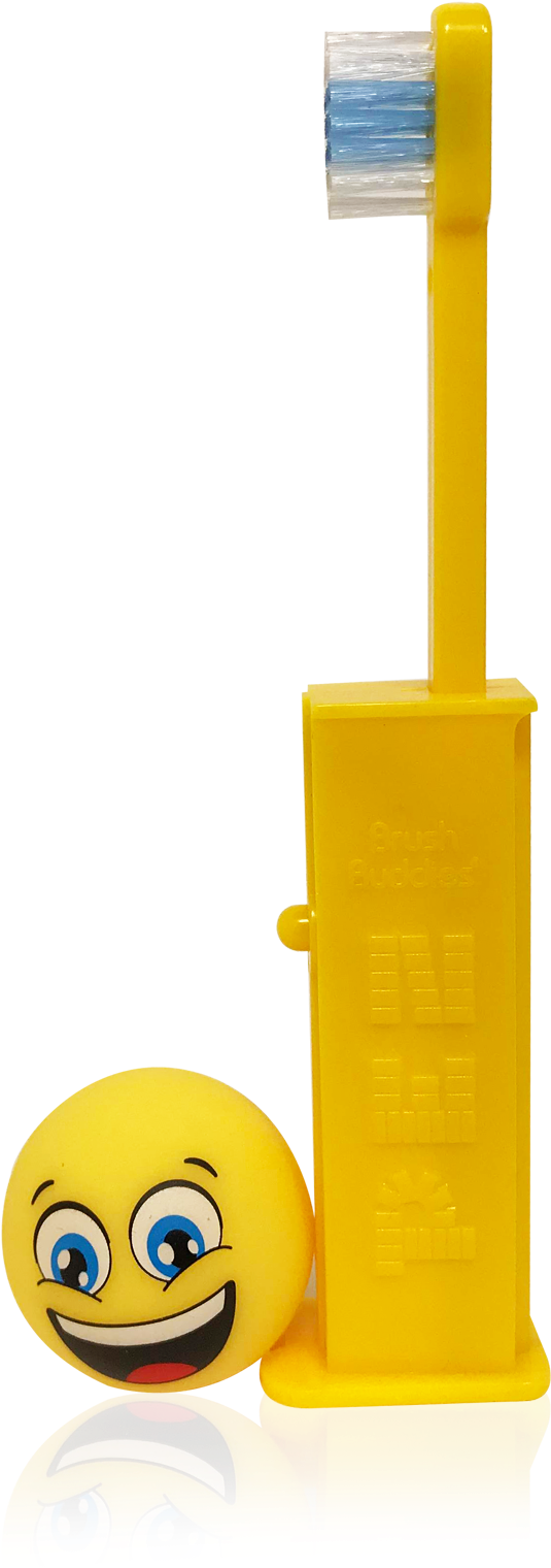 Load Image Into Gallery Viewer, Brush Buddies Pez Poppin& - Smiley (1299x1680), Png Download
