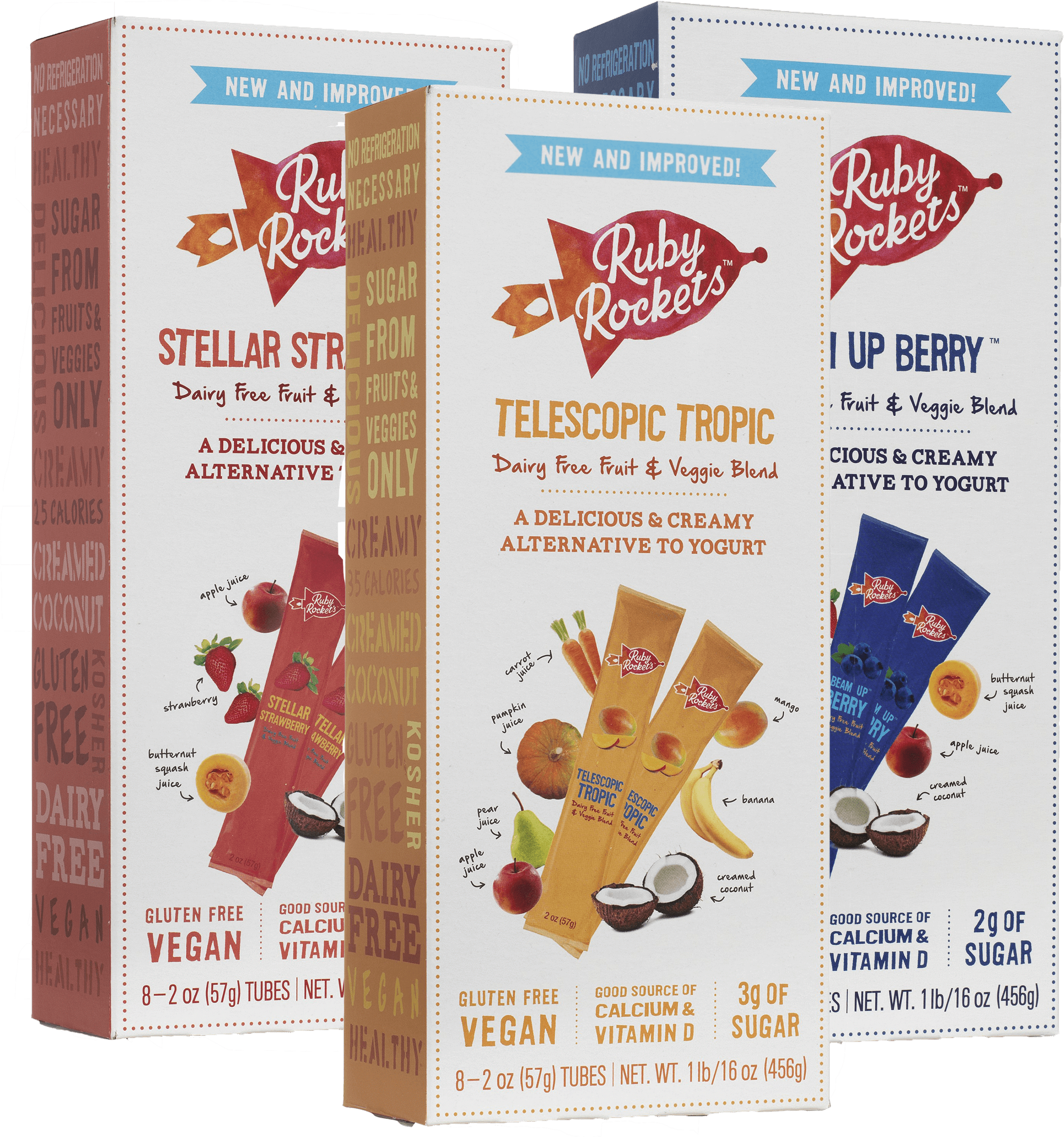 From Api - Rubys Rockets Yogurt Stellar Strawberry 16 Ounce (2894x2994), Png Download
