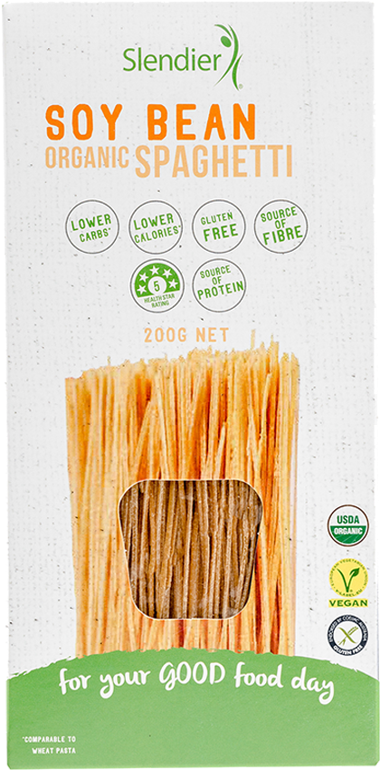 Soy Bean Organic Spaghetti - Slendier Soy Bean Organic Spaghetti 200g (1000x1000), Png Download