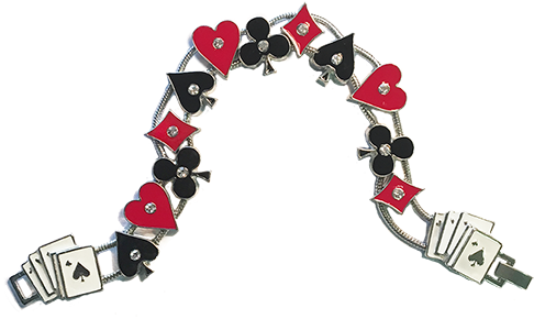 Card Suit Slide Bracelet - Playing Card (497x300), Png Download