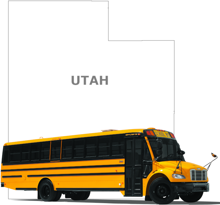 Buses In A Row - Thomas Saf-t-liner C2 (710x678), Png Download