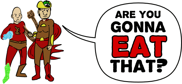 Fatter Than A Speeding Bullet, More Hungrier Than A - Cartoon (750x322), Png Download