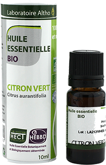 Aceite Esencial De Limón Verde Bio 10 Ml - Huile Essentielle Rose De Damas (315x420), Png Download