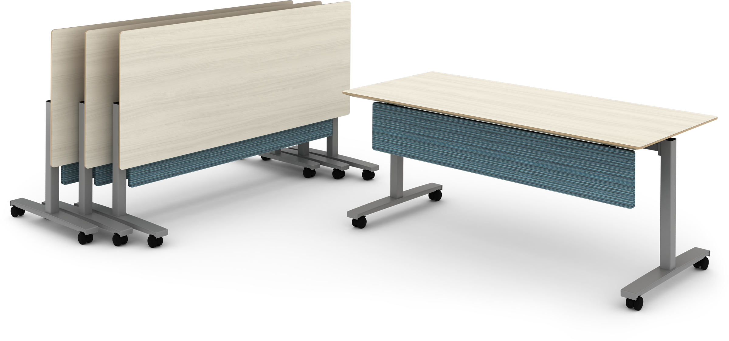 Seven Flip Top Tables - Watson Training Table (2398x1122), Png Download