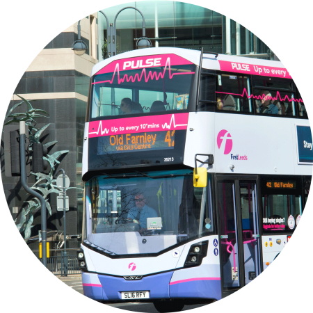 Over The Summer Photographer Mat Dale And Writer Katie - First Bus Leeds (450x450), Png Download