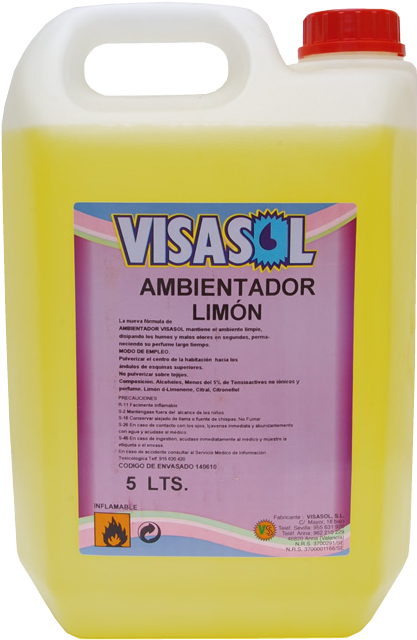Ambientador Limon 5l - Bottle (500x750), Png Download