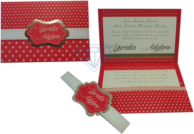 Invitaciones Para Xv Años - Paper (676x500), Png Download