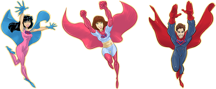 Flying Supers - Portable Network Graphics (730x300), Png Download