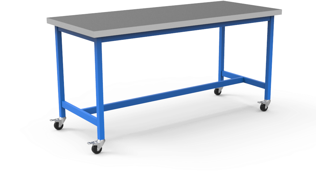 Toro Dura Blue Table With Stainless Steel Top And H - Table (1022x614), Png Download