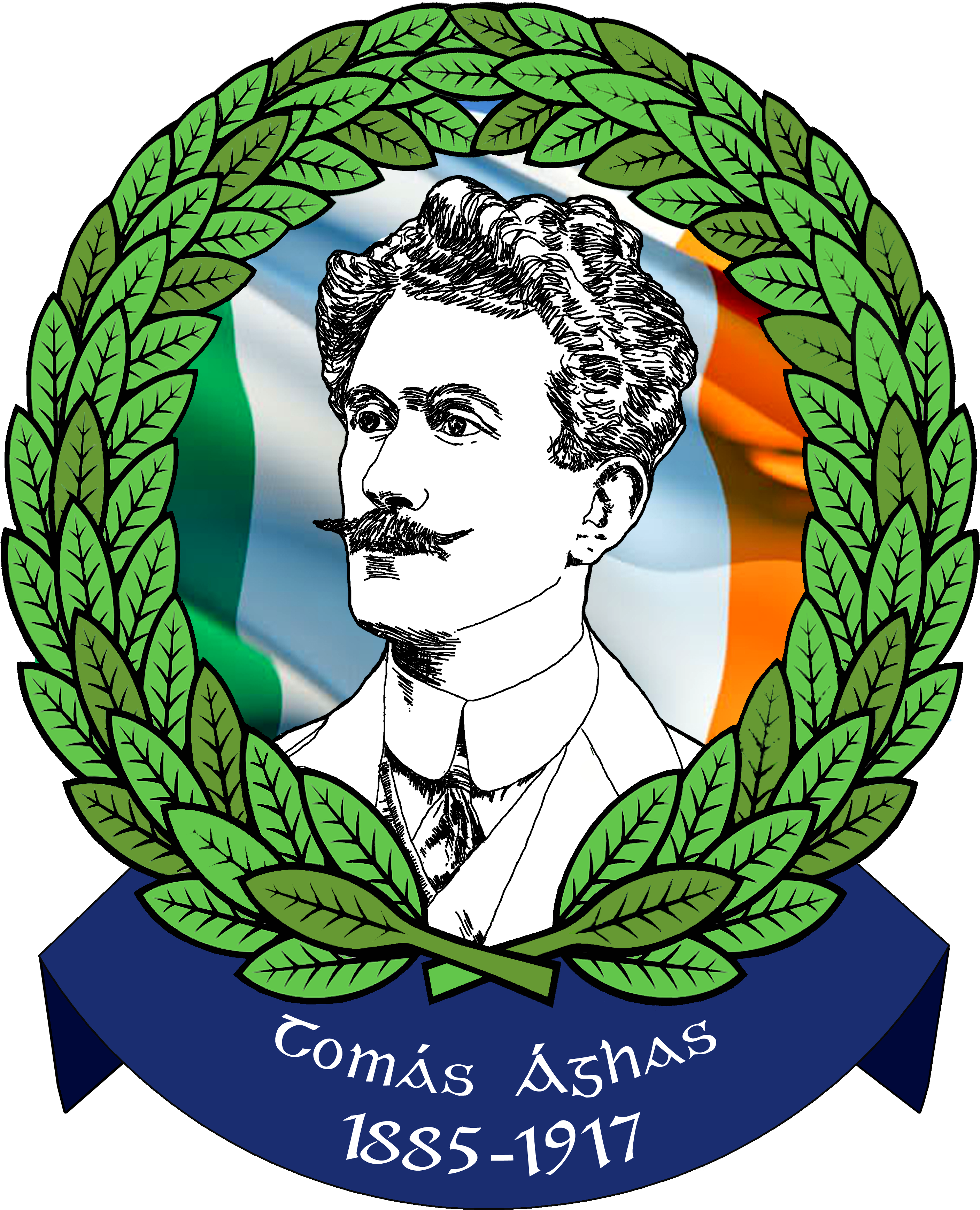 3543 × 4134 In Thomas Ashe Logo Final Version Tricolour - Illustration (3543x4134), Png Download