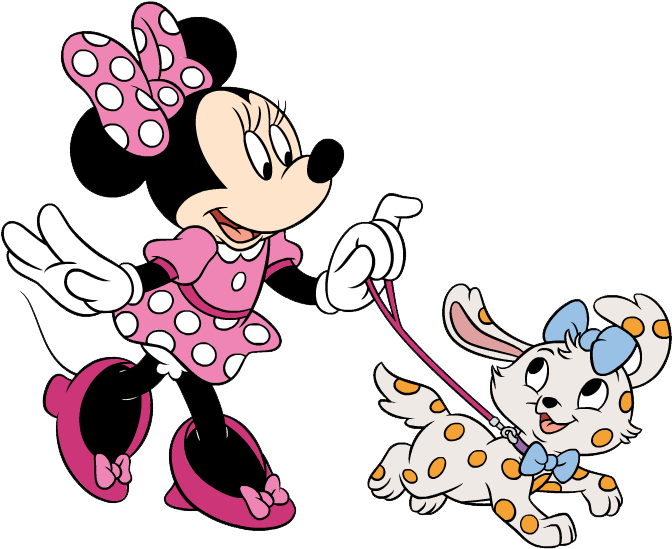 Minnie Walk Puppy - Famosa Minnie Mouse Drawing Projector And Drawing Box (692x576), Png Download