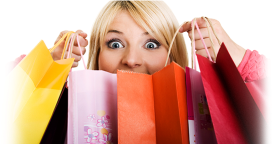 Com - Women Shopping (570x285), Png Download