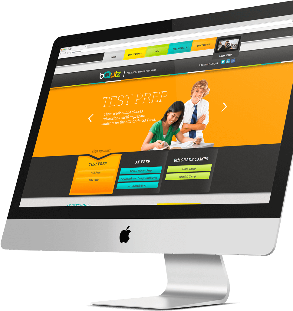 Adminbquiz Website Desktop Mockup - Web Design (1500x1089), Png Download