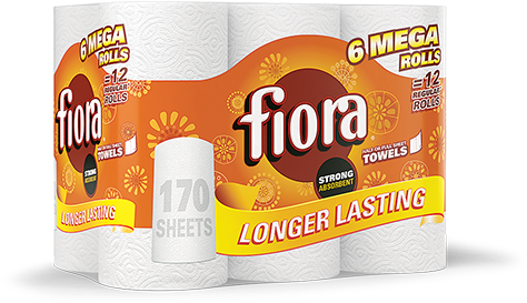 Paper Towels - Fiora Paper Towels Mega Rolls (500x500), Png Download