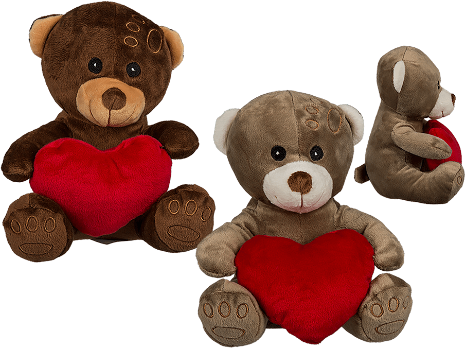 Plüsch Bär Mit Herz (945x709), Png Download