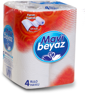 Paper Towels 4 Rolls - Mavi Beyaz (420x370), Png Download