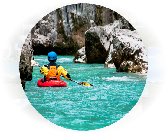 We Organize Rafting, Canyoning, Hydrospeeding, Kayak - Whitewater Kayaking (552x446), Png Download