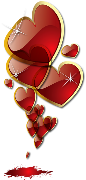 Pin De ༺♛ Christine Staniforth ♛༻ En Hearts Valentine's - Valentines Day Backgrounds (287x600), Png Download