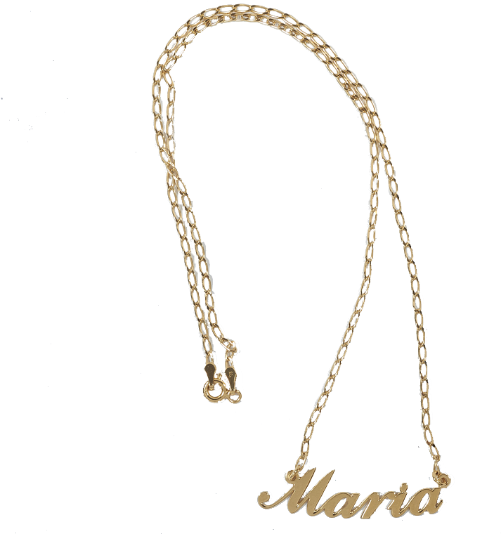 Oro Collar Con Nombres (777x777), Png Download