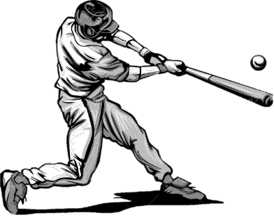 Esta Pérdida De Velocidad Puede Atribuirse A La Disipación - Black Baseball Player Swinging (400x317), Png Download