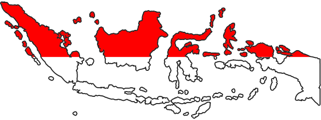 We Have 34 Provinces And About 255 Million People, - Indonesia Map And Flag (662x249), Png Download