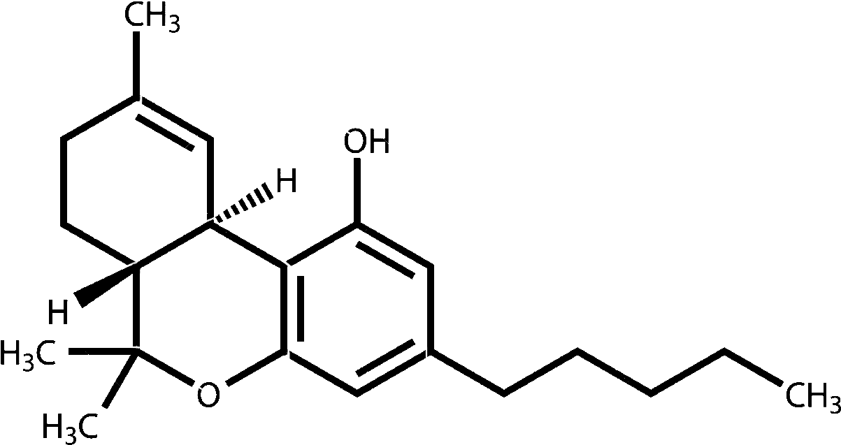 Tetrahydrocannol Thc Chemical Formula Products - Molecule For Thc (1300x703), Png Download