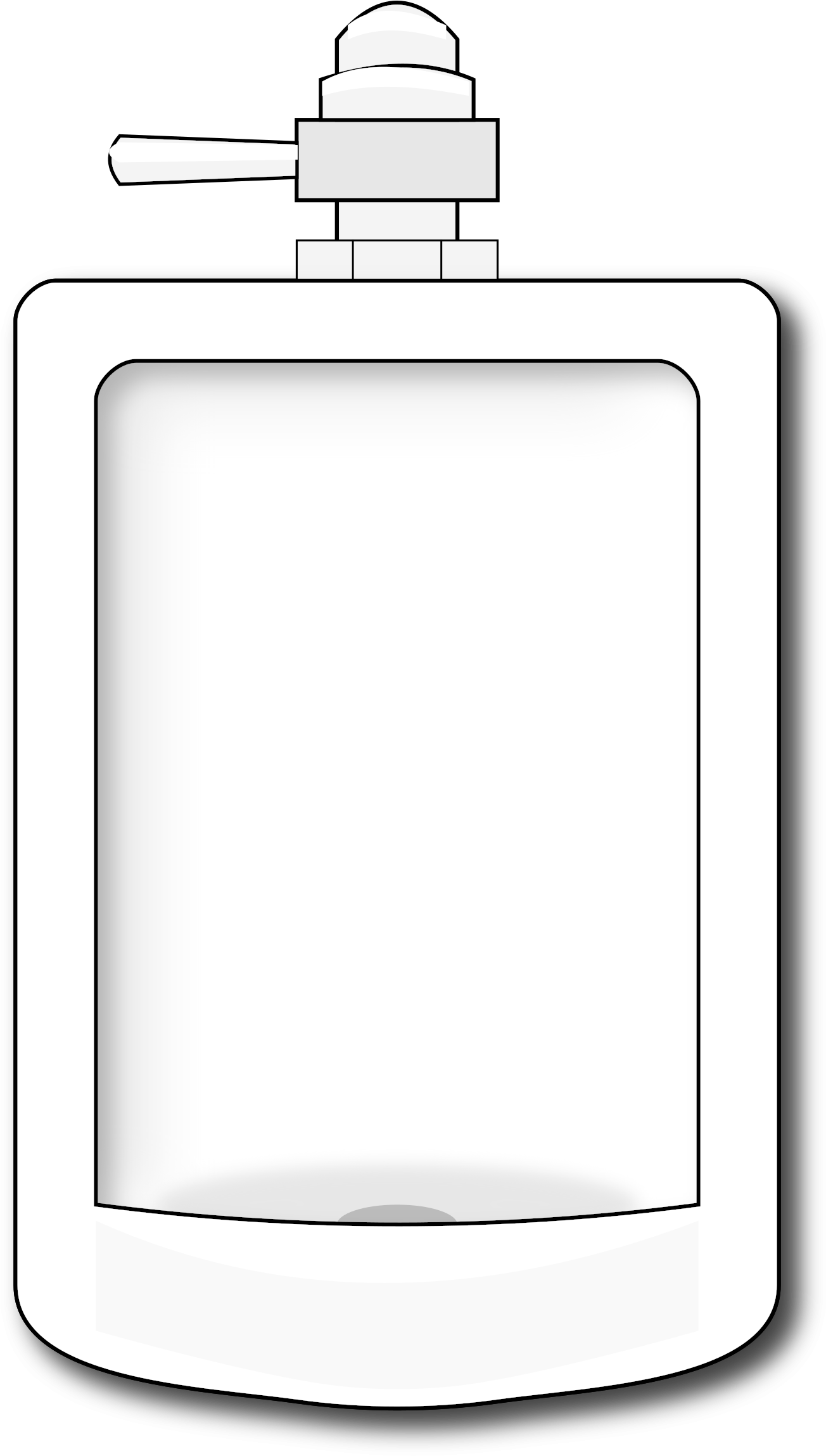 Big Image - Clip Art Of Urinal (1446x2400), Png Download