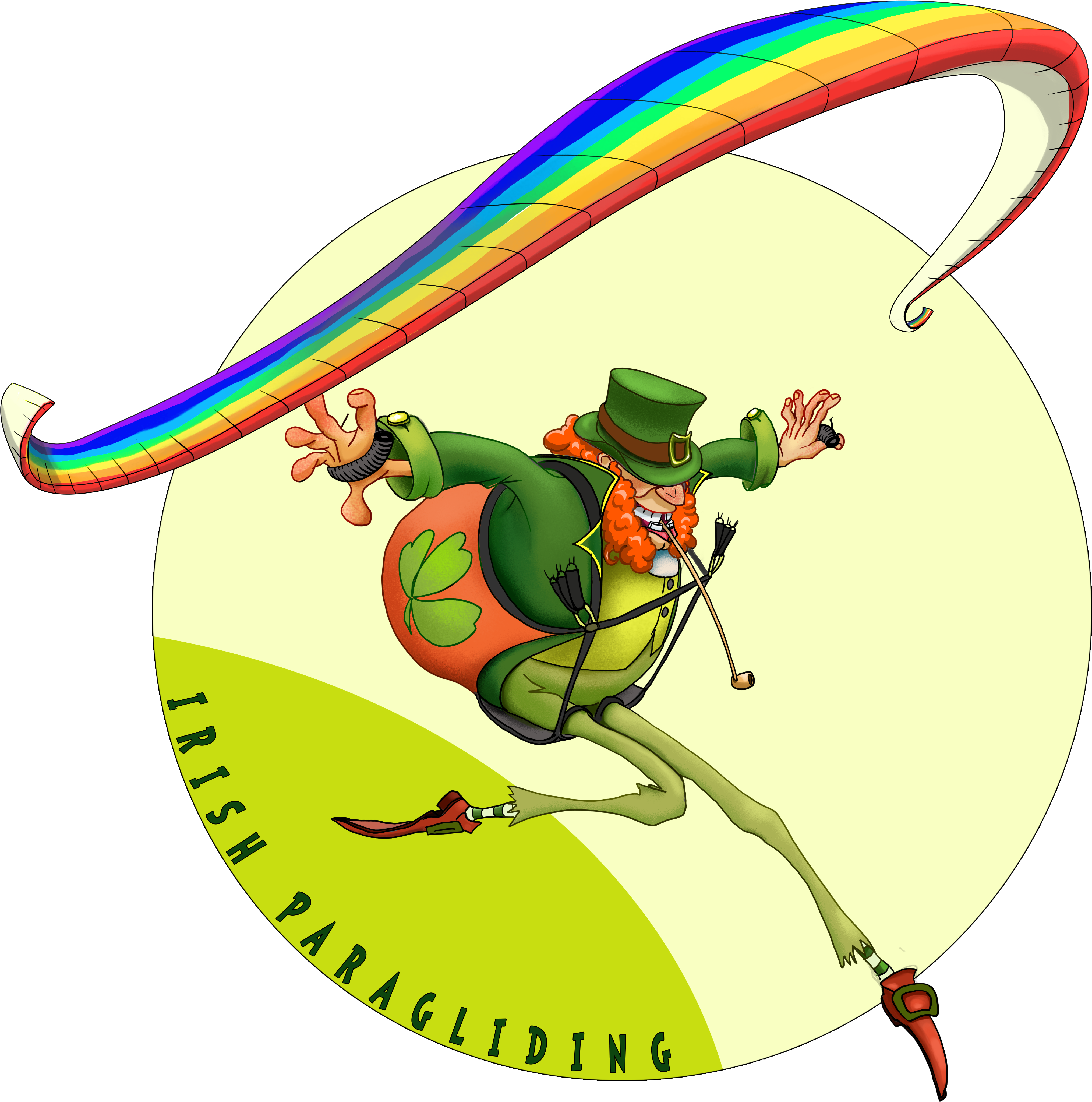 Paragliding Leprechaun - Paragliding (4383x4714), Png Download