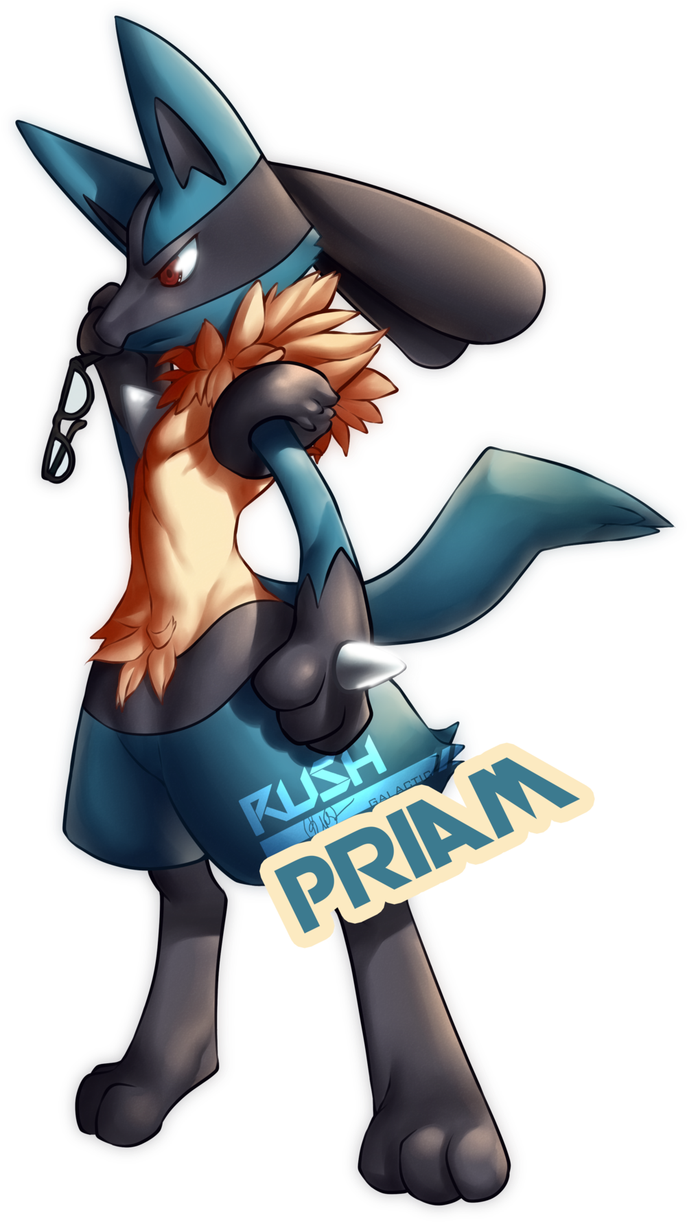 Lucario Pokemon Commission - Riolu (1024x1778), Png Download