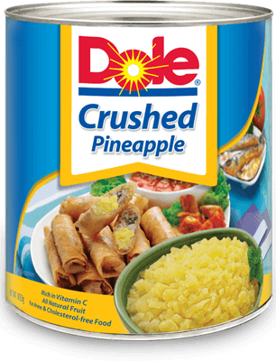 Dole Crushed Pineapple - Dole Canned Fruit In Light Syrup Thin Cut 90 Ct #10 (306x400), Png Download